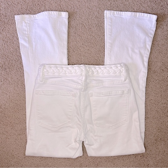 FRAME Braided Crop Mini Boot Cut Jeans in Blanc White Sz. 23 - Picture 11 of 12
